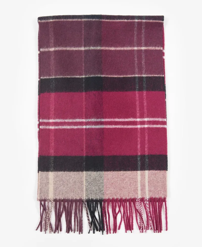 Barbour Inverness Scarf in Winter Red-1